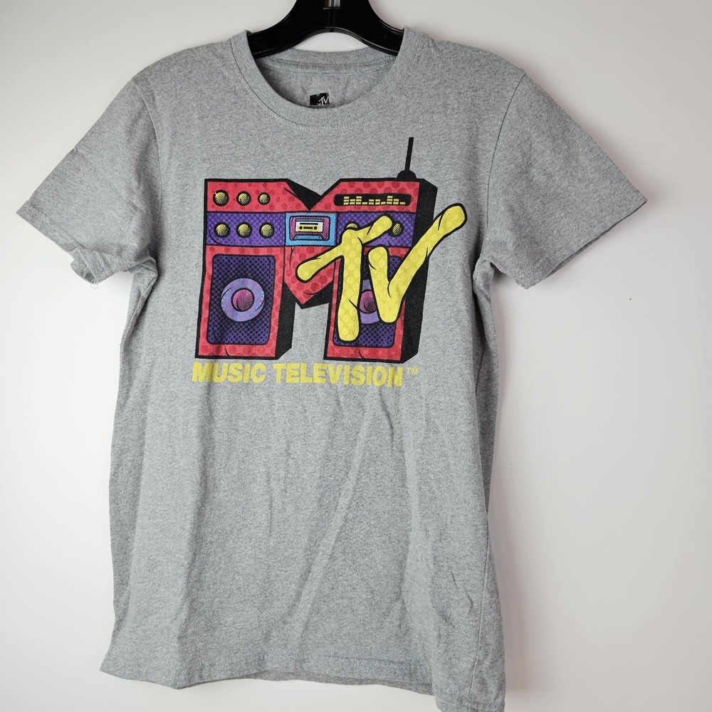 MTV Youth Unisex Boys Girls T-Shirt Small Gray‎ Cotton SS Music Lover